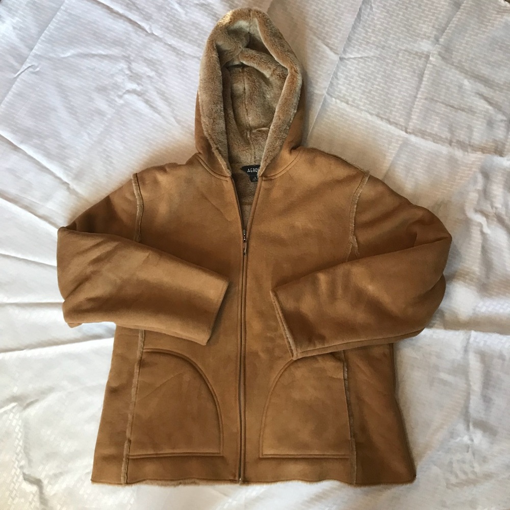 NWOT Aeros Faux Suede Jacket w/Warm FauxFur Lining